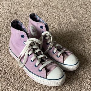 Chuck Taylor lavender high top converse